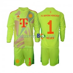 Camisola Guarda-redes 1º Equipamento Bayern de Munique Manuel Neuer 1 2024-2025 Manga Comprida ,Criança
