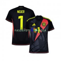 Camisola Guarda-redes 1º Equipamento Seleção Alemã Manuel Neuer 1 Euro 2024 Manga Curta ,Homem