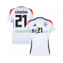 Camisola 1º Equipamento Seleção Alemã Ilkay Gundogan 21 Euro 2024 Manga Curta ,Homem