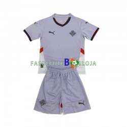 Camisola 2º Equipamento Seleção Islandesa 2024 Manga Curta ,Criança