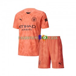 Camisola Guarda-redes 2º Equipamento Manchester City 2024-2025 Manga Curta ,Criança