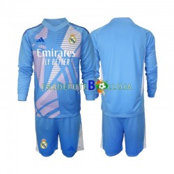 Camisola Guarda-redes 1º Equipamento Real Madrid 2024-2025 Manga Comprida ,Criança