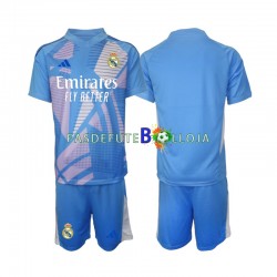 Camisola Guarda-redes 1º Equipamento Real Madrid 2024-2025 Manga Curta ,Criança