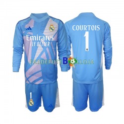 Camisola Guarda-redes 1º Equipamento Real Madrid Thibaut Courtois 1 2024-2025 Manga Comprida ,Criança