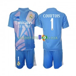 Camisola Guarda-redes 1º Equipamento Real Madrid Thibaut Courtois 1 2024-2025 Manga Curta ,Criança