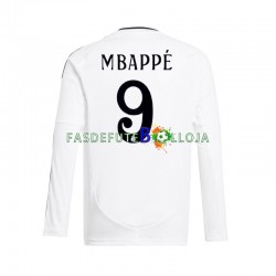 Camisola 1º Equipamento Real Madrid Kylian Mbappé 9 2024-2025 Manga Comprida ,Homem