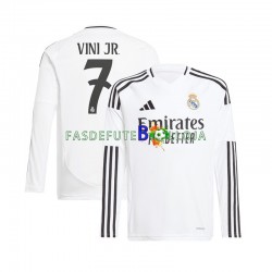 Camisola 1º Equipamento Real Madrid Vinicius Junior 7 2024-2025 Manga Comprida ,Homem