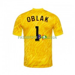 Camisola Guarda-redes 1º Equipamento Seleção Eslovena Jan Oblak 1 Euro 2024 Manga Curta ,Homem