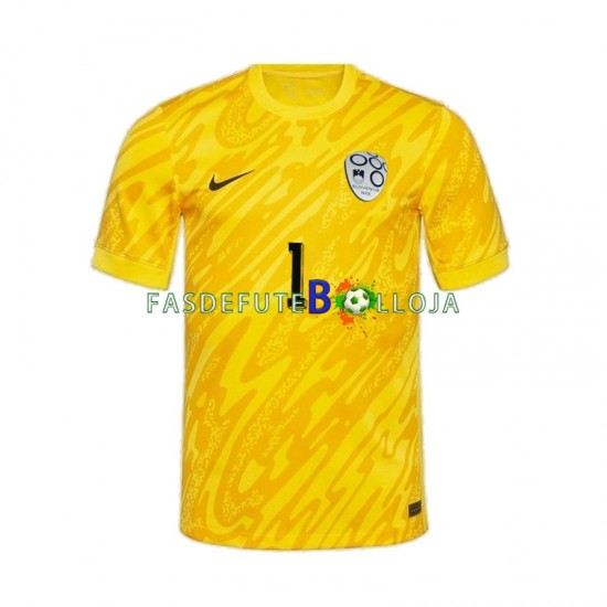 Camisola Guarda-redes 1º Equipamento Seleção Eslovena Jan Oblak 1 Euro 2024 Manga Curta ,Homem