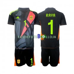 Camisola Guarda-redes 2º Equipamento Seleção Espanhola David Raya 1 Euro 2024 Manga Curta ,Criança
