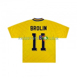 Camisola 1º Equipamento Seleção Sueca Brolin 11 1994 Manga Curta Retro ,Homem