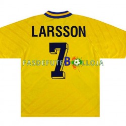 Camisola 1º Equipamento Seleção Sueca Henrik Larsson 7 1994 Manga Curta Retro ,Homem
