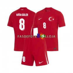 Camisola 2º Equipamento Seleção Turca Arda Guler 8 Euro 2024 Manga Curta ,Criança