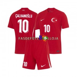 Camisola 2º Equipamento Seleção Turca Hakan Calhanoglu 10 Euro 2024 Manga Curta ,Criança