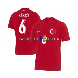 Camisola 2º Equipamento Seleção Turca Orkun Kokcu 6 Euro 2024 Manga Curta ,Homem