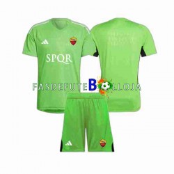 Camisola Guarda-redes 2º Equipamento AS Roma 2023-2024 Manga Curta ,Criança