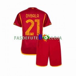 Camisola 1º Equipamento AS Roma Paulo Dybala 21 2023-2024 Manga Curta ,Criança