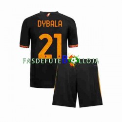 Camisola 3º Equipamento AS Roma Paulo Dybala 21 2023-2024 Manga Curta ,Criança