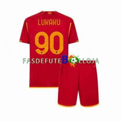 Camisola 1º Equipamento AS Roma Romelu Lukaku 90 2023-2024 Manga Curta ,Criança