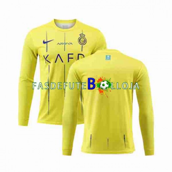 Camisola 1º Equipamento Al-Nassr 2023-2024 Manga Comprida ,Homem