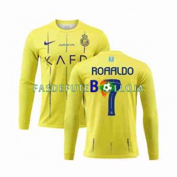 Camisola 1º Equipamento Al-Nassr Ronaldo 7 2023-2024 Manga Comprida ,Homem