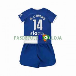 Camisola 2º Equipamento Atlético Madrid 2 Marcos Llorente 14 2023-2024 Manga Curta ,Criança