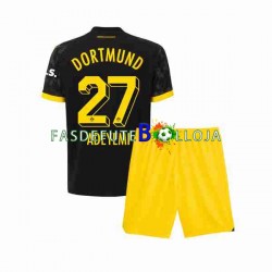 Camisola 2º Equipamento Borussia Dortmund Karim Adeyemi 27 2023-2024 Manga Curta ,Criança