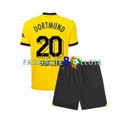 Camisola 1º Equipamento Borussia Dortmund Marcel Sabitzer 20 2023-2024 Manga Curta ,Criança