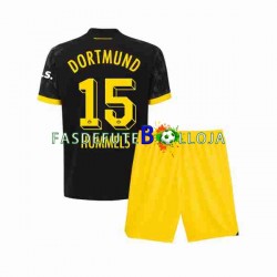 Camisola 2º Equipamento Borussia Dortmund Mats Hummels 15 2023-2024 Manga Curta ,Criança