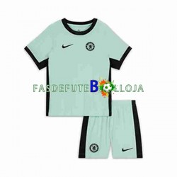 Camisola 3º Equipamento Chelsea 2023-2024 Manga Curta ,Criança