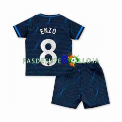 Camisola 2º Equipamento Chelsea Enzo Fernandez 8 2023-2024 Manga Curta ,Criança