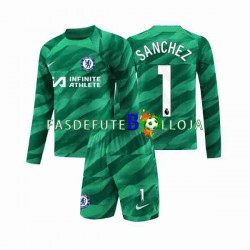 Camisola Guarda-redes 3º Equipamento Chelsea Robert Sanchez 1 2023-2024 Manga Comprida ,Criança