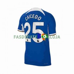 Camisola 1º Equipamento Chelsea Moises Caicedo 25 2023-2024 Manga Curta ,Homem