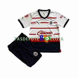 Camisola 2º Equipamento Deportivo Guadalajara 2023-2024 Manga Curta ,Criança