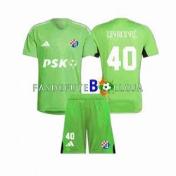 Camisola Guarda-redes 1º Equipamento Dinamo Zagreb Livakovic 40 2023-2024 Manga Curta ,Criança