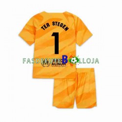 Camisola Guarda-redes 4º Equipamento FC Barcelona Ter Stegen 1 2023-2024 Manga Curta ,Criança