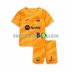 Camisola Guarda-redes 4º Equipamento FC Barcelona Ter Stegen 1 2023-2024 Manga Curta ,Criança