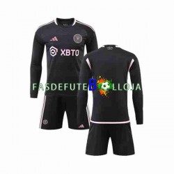 Camisola 2º Equipamento Inter Miami 2023-2024 Manga Comprida ,Criança
