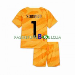 Camisola Guarda-redes 1º Equipamento Inter de Milão Sommer 1 2023-2024 Manga Curta ,Criança