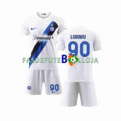 Camisola 2º Equipamento Inter de Milão Lukaku 90 2023-2024 Manga Curta ,Criança