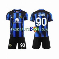 Camisola 1º Equipamento Inter de Milão Lukaku 90 2023-2024 Manga Curta ,Criança