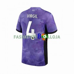 Camisola 3º Equipamento Liverpool Virgil van Dijk 4 2023-2024 Manga Curta ,Homem
