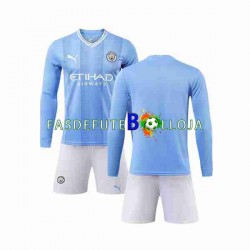 Camisola 1º Equipamento Manchester City 2023-2024 Manga Comprida ,Criança