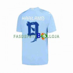 Camisola 1º Equipamento Manchester City Haaland 9 Special Printing 2023-2024 Manga Curta ,Homem