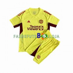 Camisola Guarda-redes 2º Equipamento Manchester United 2023-2024 Manga Curta ,Criança