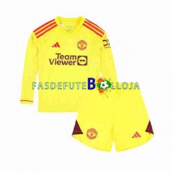 Camisola Guarda-redes 1º Equipamento Manchester United 2023-2024 Manga Comprida ,Criança