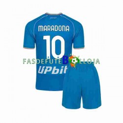 Camisola 1º Equipamento Napoli Maradona 10 2023-2024 Manga Curta ,Criança
