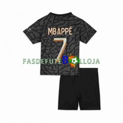 Camisola 3º Equipamento Paris Saint-Germain Mbappé Kylian 7 2023-2024 Manga Curta ,Criança