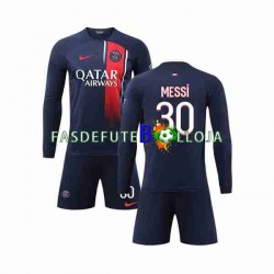 Camisola 1º Equipamento Paris Saint-Germain Lionel Messi 30 2023-2024 Manga Comprida ,Criança