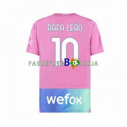 Camisola 3º Equipamento AC Milan Rafael Leao 10 2023-2024 Manga Curta ,Homem